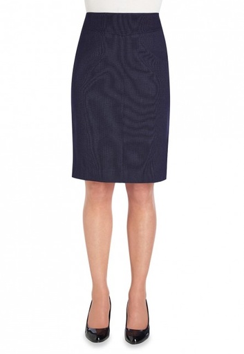 [UNI50812] [Test] Ladies Skirt Navy Pin Dot - Straight Skirt
